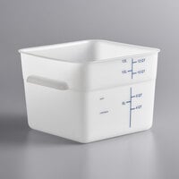 Vigor 12 Qt. White Square Polyethylene Food Storage Container