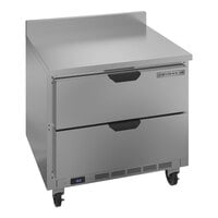 Beverage-Air WTFD32AHC-2-FIP 32" Two Drawer Worktop Freezer with 4" Foamed-in-Place Backsplash