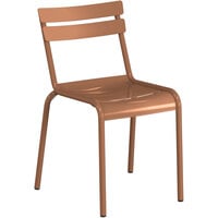 Lancaster Table & Seating Brown Powder Coated Aluminum Outdoor Side Chair