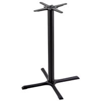 Holland Bar Stool OD211-3036 30" x 30" Black E-Coated Steel Outdoor / Indoor Counter Height Table Base with Cast Iron Foot