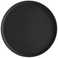 Choice 16" Black Round Fiberglass Non-Skid Serving Tray