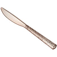 Visions 7 1/2" Hammersmith Heavy Weight Rose Gold / Copper Plastic Knife - 400/Case