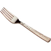 Visions 7 1/4" Hammersmith Heavy Weight Rose Gold / Copper Plastic Fork - 400/Case
