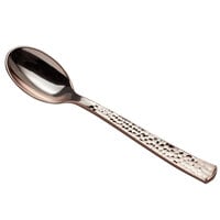 Visions 6 3/4" Hammersmith Heavy Weight Rose Gold Plastic Spoon - 25/Pack