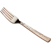 Visions 7 1/4" Hammersmith Heavy Weight Rose Gold Plastic Fork - 25/Pack