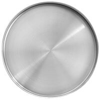 Front of the House DOS034BSS21 Soho 12 1/4" Brushed Stainless Steel Round Plate with Raised Rim - 4/Case