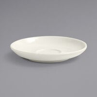Front of the House DCS063BEP23 Catalyst Seattle 4 3/4" European White Round Porcelain Saucer - 12/Case
