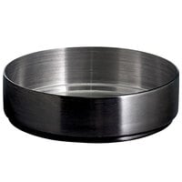 Front of the House DSD074BKS23 Soho 3 oz. Matte Black Brushed Stainless Steel Round Ramekin - 12/Case
