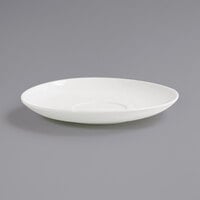 Front of the House DCS061BEP23 Catalyst Seattle 6 1/4" European White Round Porcelain Saucer - 12/Case