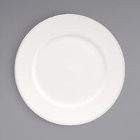 Front of the House DDP085BEP22 Catalyst Classic 9 1/2" European White Wide Rim Round Porcelain Plate - 6/Case