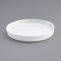 Front of the House DCS014WHP23 Soho 5 3/4" Bright White Round Porcelain Saucer - 12/Case