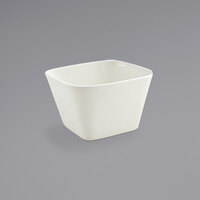 Front of the House DBO047BEP23 Catalyst Mod 7 oz. European White Square Porcelain Bowl - 12/Case