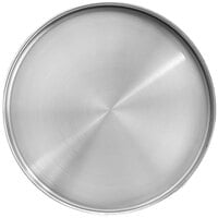 Front of the House DSP038BSS23 Soho 7 1/2" Brushed Stainless Steel Round Plate with Raised Rim - 12/Case