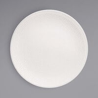 Front of the House DDP092BEP22 Catalyst Pearl 9 1/2" European White Embossed Coupe Round Porcelain Plate - 6/Case
