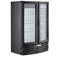 Beverage-Air MT21-1B Marketeer 39" Black Refrigerated Glass Door Merchandiser with LED Lighting