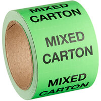 Lavex 2" x 3" Mixed Carton Matte Paper Permanent Label - 500/Roll