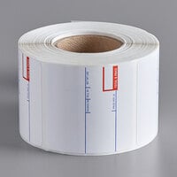 Cardinal Detecto 6600-3002 White Pre-Printed Equivalent Permanent Direct Thermal Label - 500/Roll