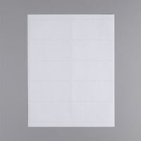 Lavex 4" x 2" Blank Paper Permanent Label Sheet - 2500/Pack