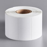 Globe E10 White Blank Equivalent Permanent Direct Thermal Label - 1200/Roll