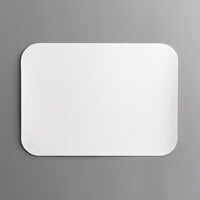 Choice Oblong Foil-Laminated Board Lid for 2.25 lb. & 1.5 lb. Shallow Foil Take-Out Container - 500/Case