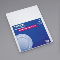 Epson S041171 17" x 22" Bright White Pack of 4.9 Mil Smooth Matte Presentation Paper - 100 Sheets