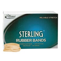Alliance 24625 Sterling 2 1/2" x 1/4" Crepe #62 Rubber Bands, 24 lb. - 600/Box