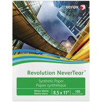 Xerox 3R20172 Revolution NeverTear 8 1/2" x 11" Smooth White Ream of 5 mil Photo Print Paper - 500 Sheets