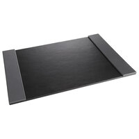 Artistic 5240BG Monticello 24" x 19" Black Desk Pad with Fold-Out Sides