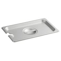 Carlisle 607140CS DuraPan 1/4 Size Slotted Stainless Steel Steam Table / Hotel Pan Cover - 24 Gauge