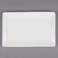 10 Strawberry Street WEL-11REC Whittier Elite 7" x 11" White Rectangular Porcelain Plate - 24/Case