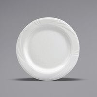 Oneida Buffalo Arcadia by 1880 Hospitality R4510000139 9" Bright White Embossed Medium Rim Porcelain Plate - 24/Case