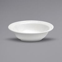 Oneida Buffalo Arcadia by 1880 Hospitality R4510000712 4.5 oz. Bright White Embossed Medium Rim Porcelain Fruit Bowl - 36/Case