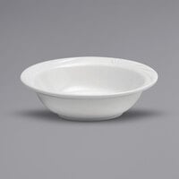 Oneida Buffalo Arcadia by 1880 Hospitality R4510000720 10.9 oz. Bright White Embossed Medium Rim Porcelain Grapefruit Bowl - 36/Case