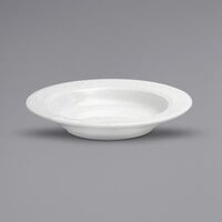 Oneida Buffalo Arcadia by 1880 Hospitality R4510000740 12 oz. Bright White Embossed Medium Rim Porcelain Deep Soup Bowl - 24/Case