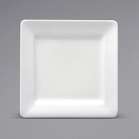 Oneida Buffalo Bright White Ware by 1880 Hospitality F8010000127S 7 1/4" Rolled Edge Porcelain Square Plate - 36/Case