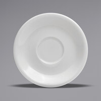 Oneida Buffalo Bright White Ware by 1880 Hospitality F8010000505 4 1/4" Porcelain A.D. Saucer - 36/Case