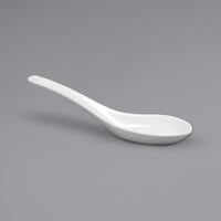 Oneida Buffalo Bright White Ware by 1880 Hospitality F8010000794 5" Porcelain Chinese Soup / Tasting Spoon - 72/Case