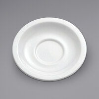 Oneida Buffalo Bright White Ware by 1880 Hospitality F8010000500 5" Porcelain Saucer - 36/Case