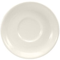 Oneida Buffalo Cream White Ware by 1880 Hospitality F9010000502 6 1/8 inch Rolled Edge Porcelain Saucer - 36/Case