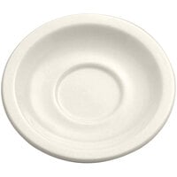 Oneida Buffalo Cream White Ware by 1880 Hospitality F9010000501 5 1/2" Rolled Edge Porcelain Saucer - 36/Case
