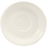 Oneida Buffalo Cream White Ware by 1880 Hospitality F9010000504 6 7/8" Rolled Edge Porcelain Saucer - 24/Case