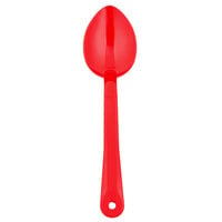 Thunder Group 11" Red Polycarbonate 1.5 oz. Solid Salad Bar / Buffet Spoon