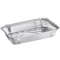 Choice 1.5 lb. Oblong Shallow Foil Take-Out Container - 500/Case