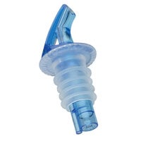 Precision Pours 999 BL Ocean Blue Free Flow Liquor Pourer - 12/Pack