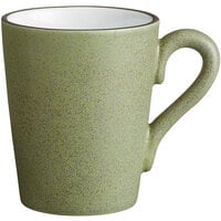 Acopa Embers 10 oz. Moss Green Matte Stoneware Mug - 24/Case