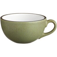 Acopa Embers 10 oz. Moss Green Matte Stoneware Cup - 24/Case