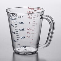 Carlisle 4314207 1 Pint (2 Cups) Clear Polycarbonate Measuring Cup
