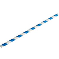 EcoChoice Blue Stripe Paper Cake Pop Straw 7 3/4" - 2400/Pack