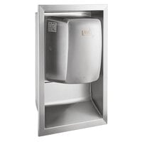Lavex Stainless Steel Compact High Speed Automatic Hand Dryer with ADA Compliant Recess Kit