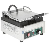Waring WPG150 Panini Perfetto Grooved Top & Bottom Panini Sandwich Grill - 9 3/4" x 9 1/4" Cooking Surface - 120V, 1800W